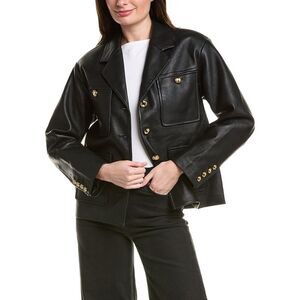 English Factory Womens  Drop-Shoulder Jacket, Black